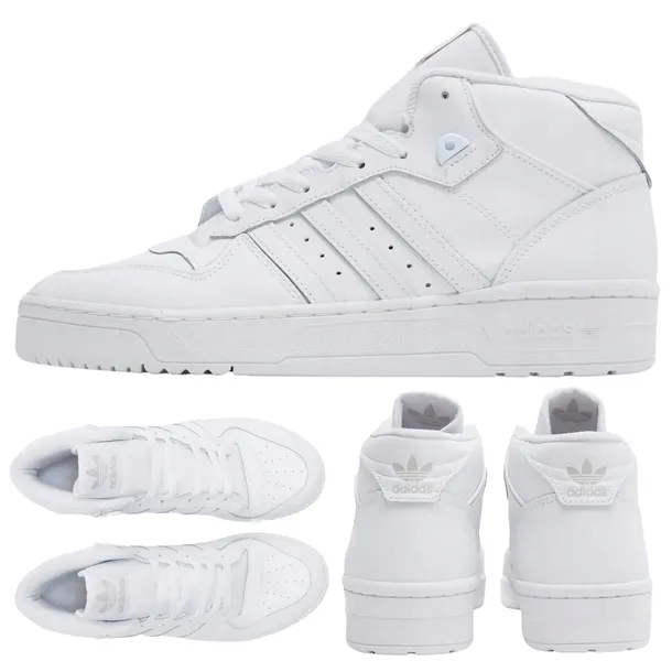 Buty Męskie ADIDAS RIVALRY Sportowe Wysokie wygodne BIAŁE R. 43 1/3