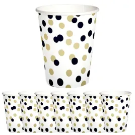 kubki-kubeczki-papierowe-konfetti-zloto-czarne-250ml-8szt