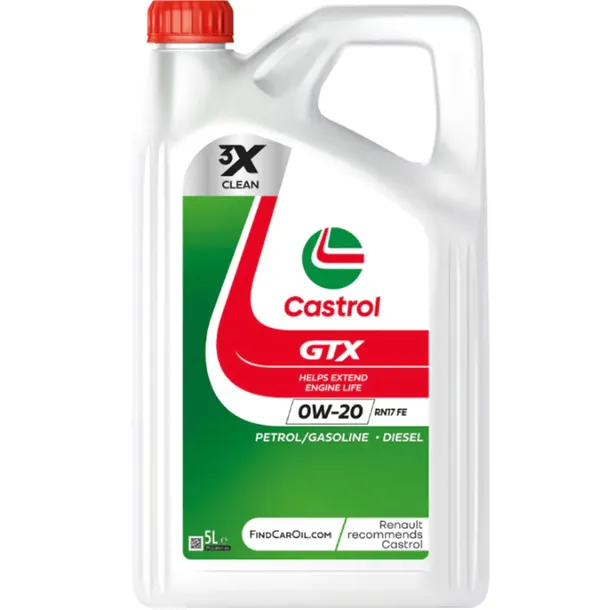 Castrol Olej Silnikowy Samochodowy GTX 0W-20 RN17 FE 5L