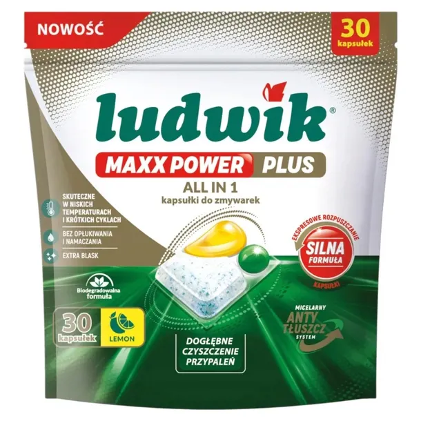 Kapsułki do zmywarek Ludwik Maxx Power Plus 30szt.