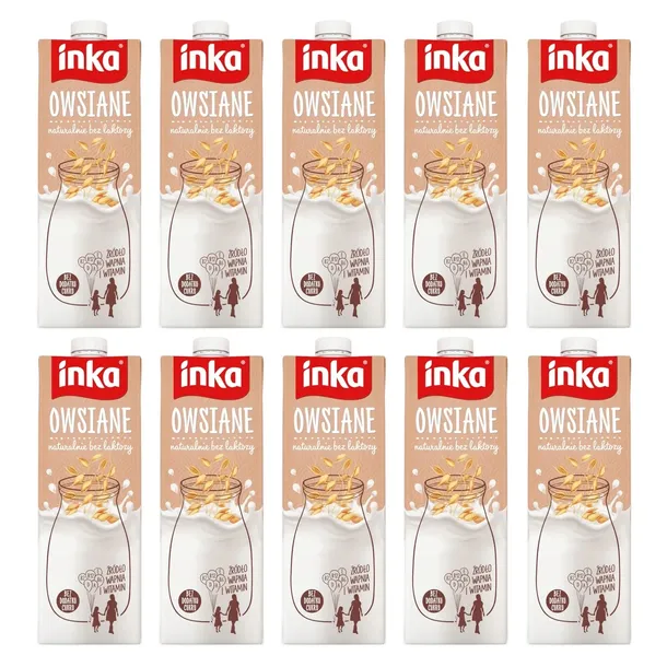 NAPÓJ OWSIANY INKA 10X 1L ROŚLINNY MLEKO OWSIANE ROSLINNE