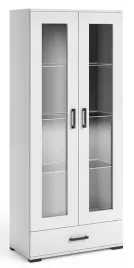 witryna-wysoka-fabio-80-cm-biala-z-polkami-szuflada-i-przeszkleniem