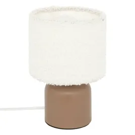 lampka-stolowa-nocna-ceramiczna-brazowa-z-bialym-kloszem-boucle-22-cm