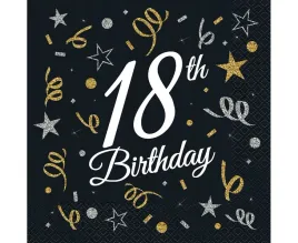serwetki-na-18-urodziny-osiemnastke-18th-birthday-czarne-33x33cm-20szt
