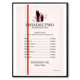 plakat-obraz-70x50-prezent-na-dzien-taty-swiadectwo-najlepszeego-taty