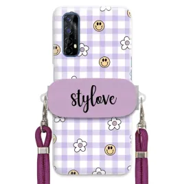 etui-do-realme-7-obudowa-stylowe-kwiatki-uchwyt-smycz-sznurek-fioletowy