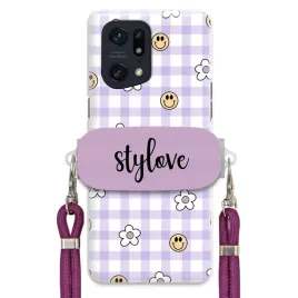 etui-do-oppo-find-x5-pro-case-stylowe-kwiatki-uchwyt-smycz-sznurek-fiolet