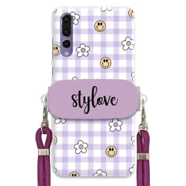 etui-do-huawei-p20-plus-case-stylowe-kwiatki-uchwyt-smycz-sznurek-fiolet
