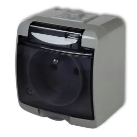 karlik-junior-gniazdo-pojedyncze-z-u-klapka-dymna-popielate-ip54-10ghe-1d