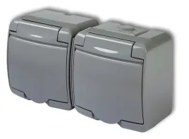 karlik-junior-gniazdo-podwojne-popielate-z-u-klapka-popielata-ip54-10ghe-2