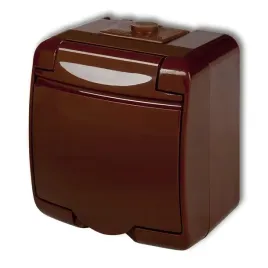 karlik-junior-gniazdo-pojedyncze-z-u-klapka-brazowa-brazowy-ip54-4ghe-1