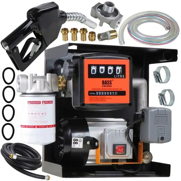 POMPA PALIWA CPN DYSTRYBUTOR OLEJU AUTO STOP 70L + FILTR GILBARCO BASS