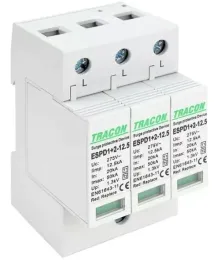 tracon-ogranicznik-przepiec-t1-t2-ac-wymienne-wkladki-espd1-2-12-5-3p