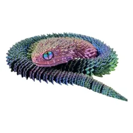 figurka-smok-waz-z-luskami-3d-fantasy-kolorowa-dekoracja-40-cm