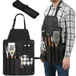 fartuch-do-grillowania-z-akcesoriami-8-sztuk-stal-nierdzewna-czarny-99783