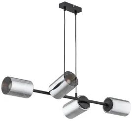 lampa-sufitowa-zyrandol-szklana-tuba-grafit-chrom