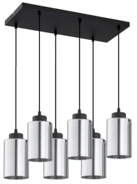 lampa-wiszaca-sufitowa-szklana-tuba-grafit-chrom