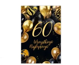 kartka-okolicznosciowa-60-urodziny-balony-czarno-zlota-zyczenia