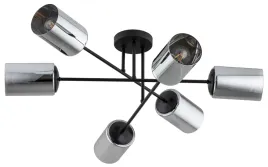lampa-sufitowa-zyrandol-szklana-tuba-grafit-chrom