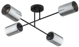 lampa-sufitowa-zyrandol-szklana-tuba-grafit-chrom