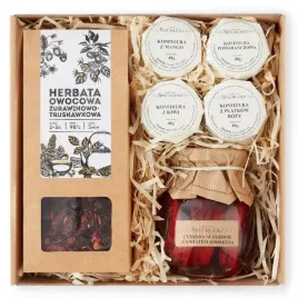 kosz-prezentowy-konfitury-do-herbaty-cytryny-z-hibiskusem-herbata-owocowa