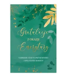 kartka-okolicznosciowa-emerytura-zielona-liscie-zyczenia-gratulacje