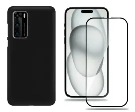 etui-do-huawei-p40-matowy-case-czarny-zestaw-szklo-hartowane-9h-ochronne