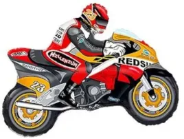balon-hiszpanski-14-motor-motocykl-czerwono-pomaranczowy