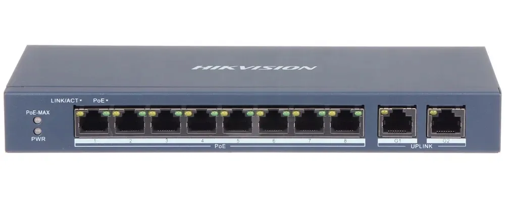 switch-poe-hikvision-8x-poe-2x-lan-100mps-do-kamer-stan-nowy