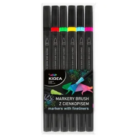 kidea-markery-cienkopisem-brush-pedzelkowe-flamastry-6-kolorow