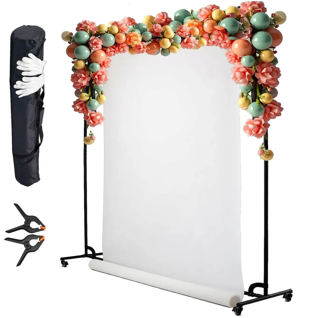 scianka-na-impreze-do-balonow-rama-max-3x3m-biale-tlo-5m-do-zdjec-stan-nowy