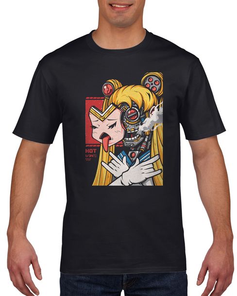 Koszulka męska Android Sailor Moon XXL Czarny