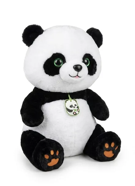 Duża Pluszowa Panda Maskotka 40cm Przytulanka z Brokatowymi Oczami Prezent