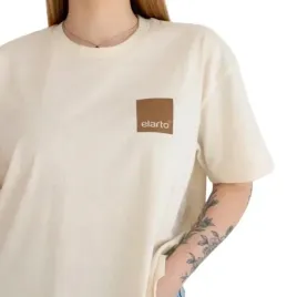 koszulka-bezowa-damska-elarto-woman-on-a-mission-rozmiar-l