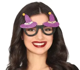 okulary-kapelusze-czarownicy-wiedzmy-halloweenowe-brokatowe-halloween