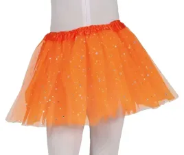spodniczka-tutu-tiulowa-pomaranczowa-gwiazdy-30-cm-karnawal-halloween