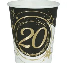 kubeczki-papierowe-20-urodziny-lat-6-szt-240-ml-gwiazdki-zlote-urodzinowe