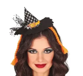 opaska-mini-kapelusz-czarownicy-z-warkoczykami-pomaranczowe-warkocze