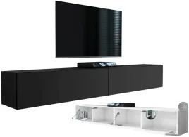wiszaca-szafka-rtv-pod-telewizor-200-nowoczesna-czarna-matowa-210cm