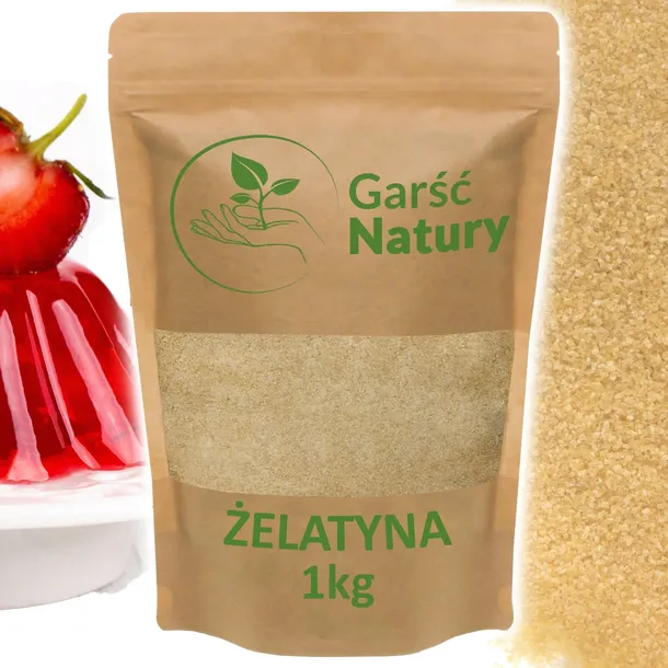 Żelatyna Wieprzowa Spożywcza 1000g Wysoka Jakość na KOŚCI STAWY Polska 1kg