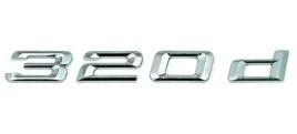bmw-emblemat-320d-napis-litery-na-klape