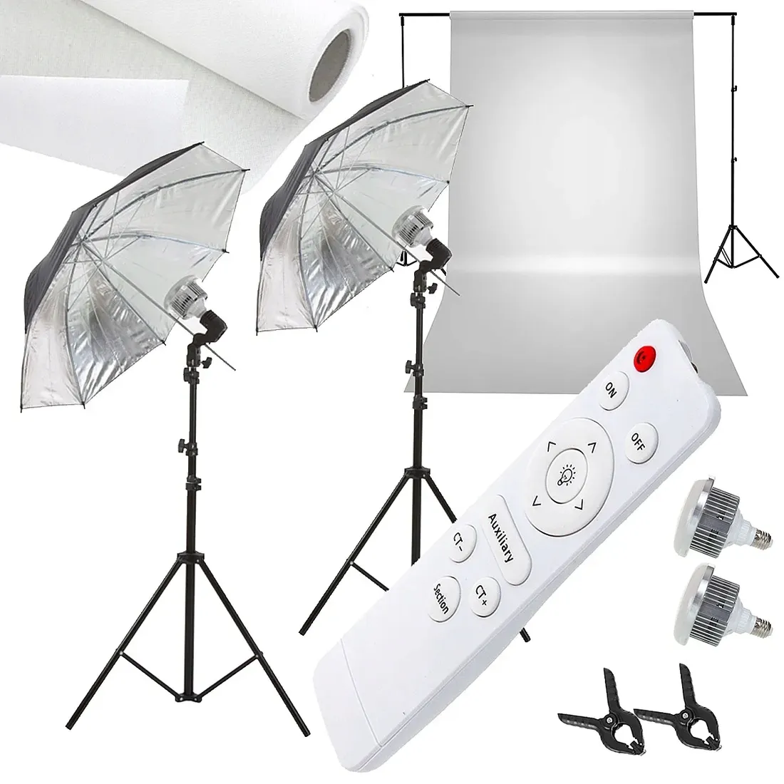 komplet-z-tlem-academy-2xled-85w-blacksilver-84cm