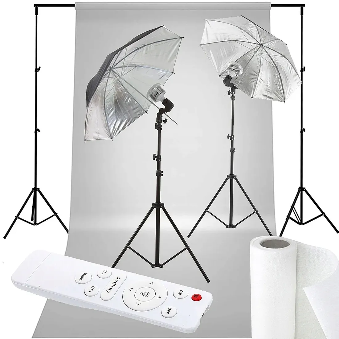 komplet-z-tlem-academy-2xled-85w-blacksilver-84cm