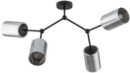 lampa-sufitowa-zyrandol-szklana-tuba-grafit-chrom