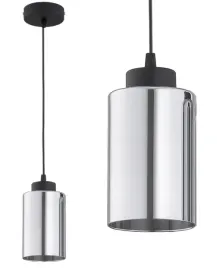 lampa-wiszaca-sufitowa-szklana-tuba-grafit-chrom