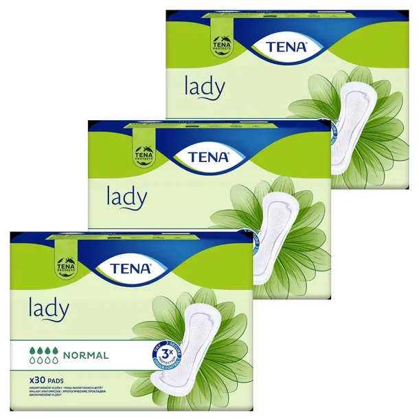 3x30 TENA LADY NORMAL podpaski urologiczne chłonne ochrona na dzień noc