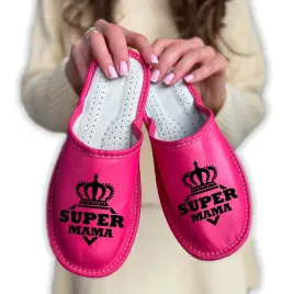 pantofle-kapcie-rozowe-dla-mamy-super-mama-na-dzien-mamy-prezent-rozmiar-37