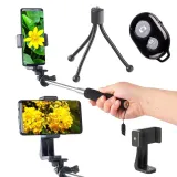 duzy-zestaw-statyw-pilot-bluetooth-adapter-selfie-stan-nowy