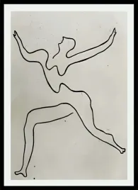 plakat-na-sciane-do-sypialni-rysunkowy-szkic-baletnicy-modern-70x50cm