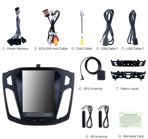 radio-nawigacja-android-ford-focus-mk3-2010-2018-zlacza-aux-minijack-rca-pre-out-przedwzmacniacz-rca-sub-out-subwoofer-usb